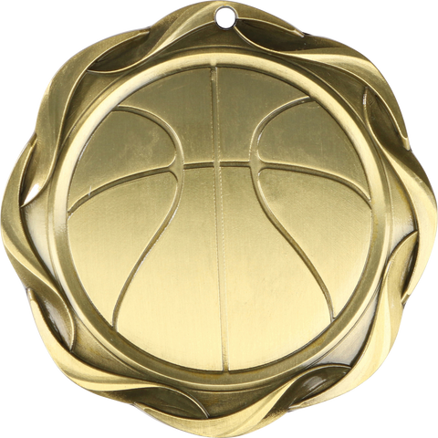 #45005 Basketball Fusion Medal 3" with Ribbon