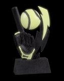 GLO-625 Glow in the Dark Resin Football Trophy