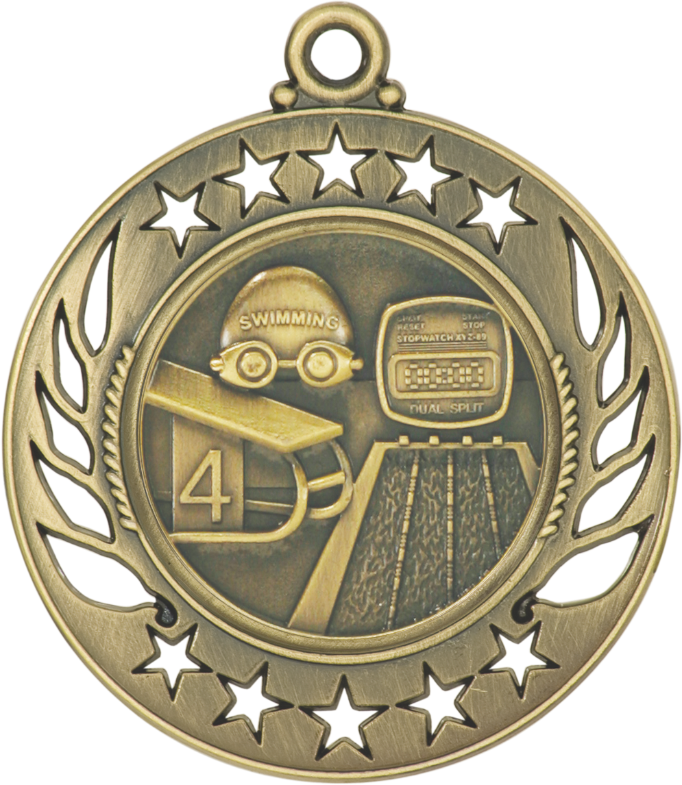 GM115 Swimming Medal 2.25" with Ribbon Trophy Shop Mobile
