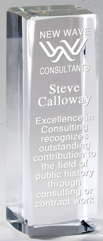 CRY411 Crystal Block Award