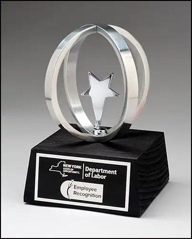 Aluminum Sphere with Star Award