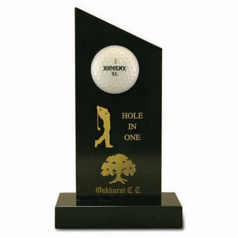Hole in One Award in Jet Black Marble