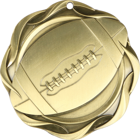 #45000 Football Fusion Medal 3" with Ribbon