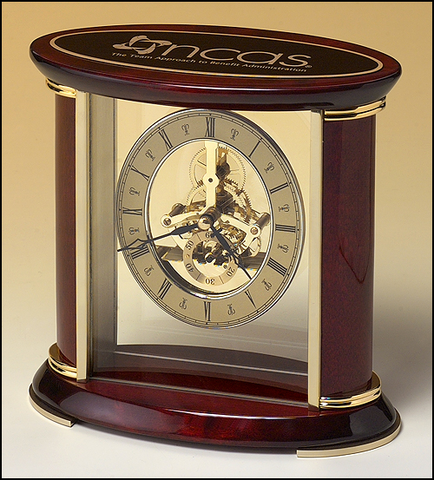 Skeleton Clock with Sub-Second Dial - Rosewood Piano Finish #BC523