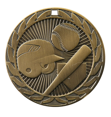 FE-201 Baseball Medal 2" with Ribbon