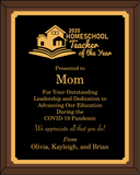 Homeschool Teacher of the Year Plaque