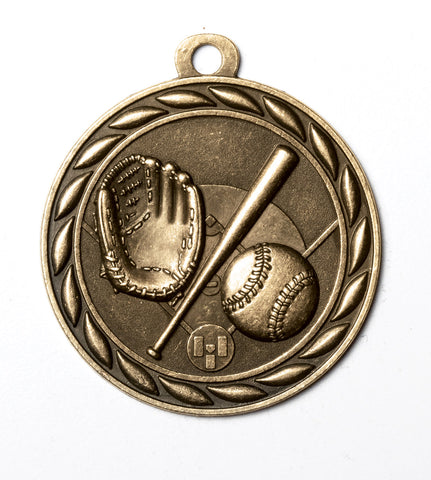 MS333 Sports Medal - Baseball 2" with Ribbon
