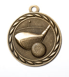 MS340 Sports Medal - Golf 2" with Ribbon