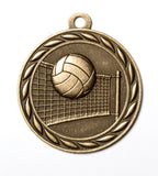 MS355 Sports Medal - Volleyball 2" with Ribbon