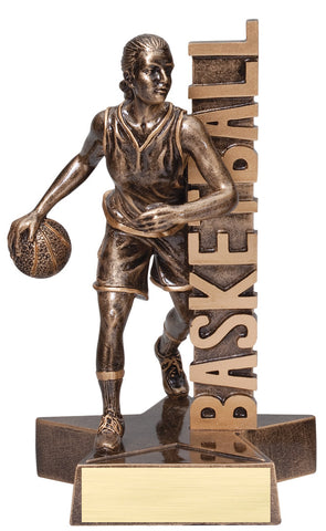 Billboard Series Resin Female Basketball Trophy