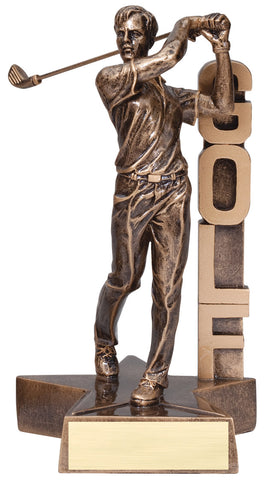Billboard Series Resin Male Golf Trophy