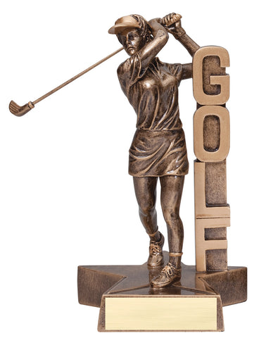 Billboard Series Resin Female Golf Trophy