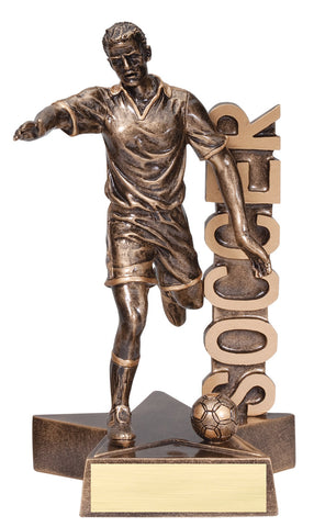 Billboard Series Resin Male Soccer Trophy