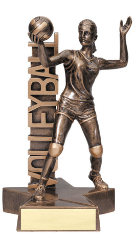 Billboard Series Resin Female Volleyball Trophy