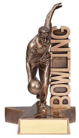 Billboard Series Resin Male Bowling Trophy