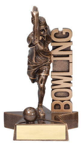 Billboard Series Resin Female Bowling Trophy
