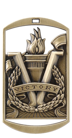 DT-290 Dog Tag Victory Medal 2.75" with Ribbon