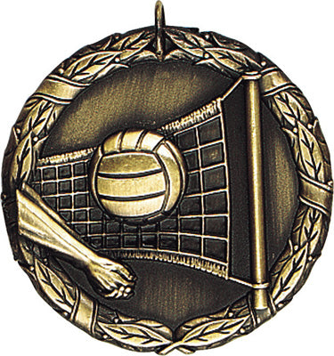 XR-224 Volleyball Medal 2 with Ribbon – Trophy Shop Mobile
