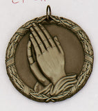 XR-277 Praying Hands Medal 2" with Ribbon